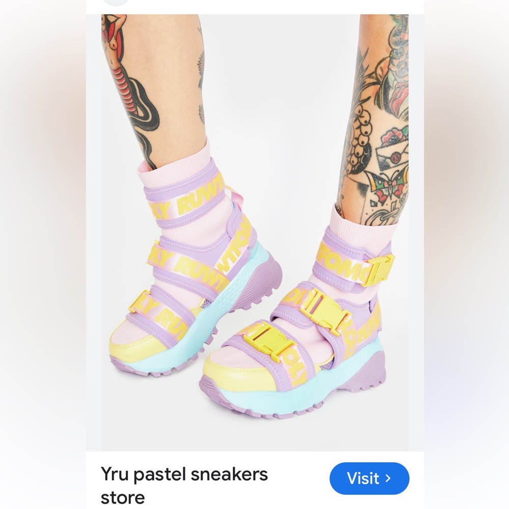 YRU PASTEL TEQ PLATFORM SNEAKERS